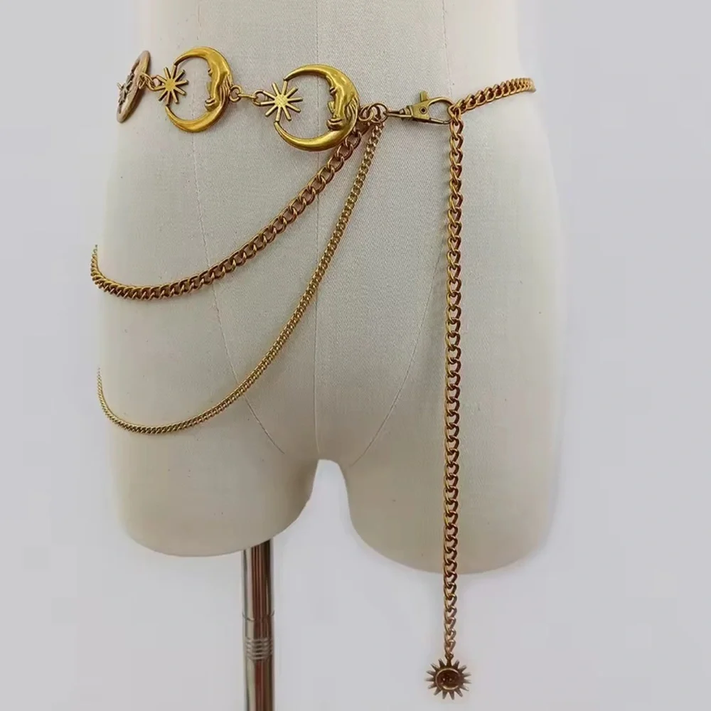 Vintage Gold Celestial Chain Belt